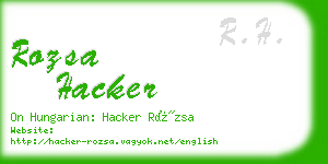 rozsa hacker business card